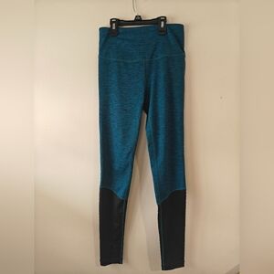 Manduka Yoga High Line Mesh Legging Teal Size Small